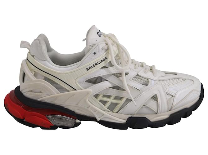 Balenciaga Track.2 Low-Top Sneakers in White Polyurethane Plastic  ref.689859