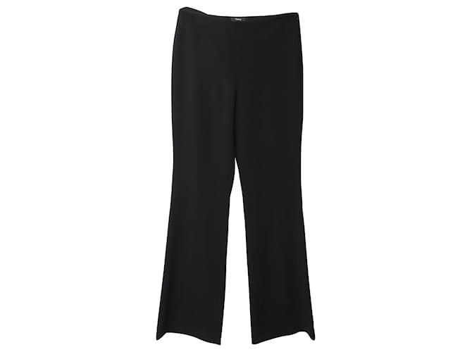 Theory High-Waisted Trousers in Black Wool Blend  ref.689982