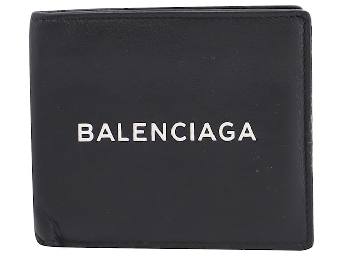 Balenciaga Bifold Wallet aus schwarzem Leder  ref.689987