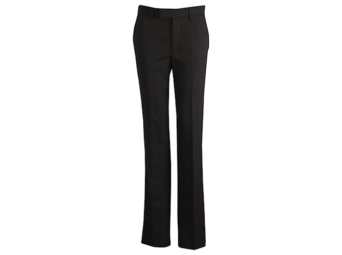 Pantalon Balenciaga Coupe Droite en Laine Noire  ref.689994