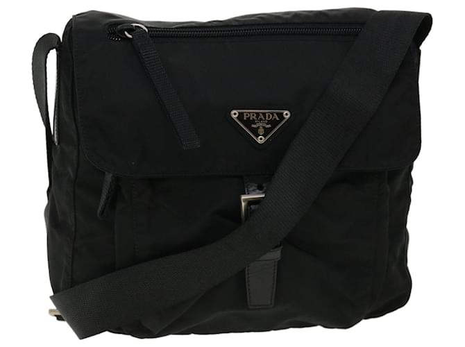 PRADA Shoulder Bag Nylon Black Auth yk5166  ref.690044