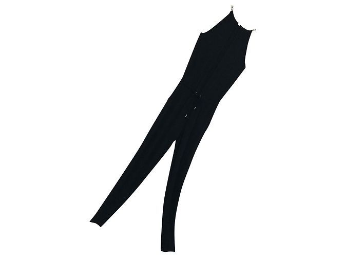 Michael Kors Jumpsuit Schwarz mit Panzerkette