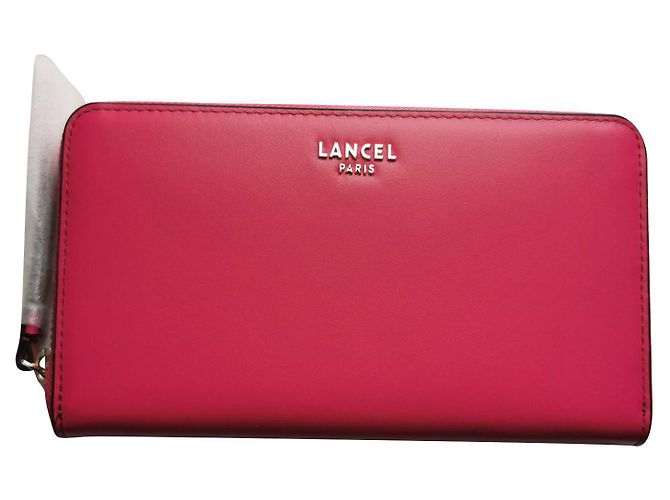 Lancel Raspberry Pink Leather Wallet