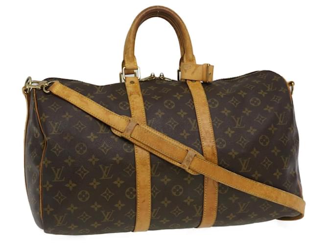 Louis Vuitton Monogram Keepall Bandouliere 45 Boston Bag M41418 LV