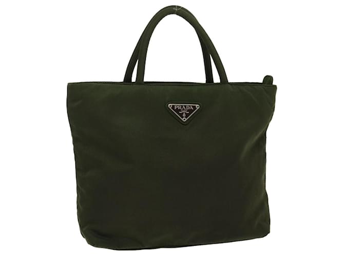 PRADA Hand Bag Nylon Khaki Auth ar6759  ref.690123