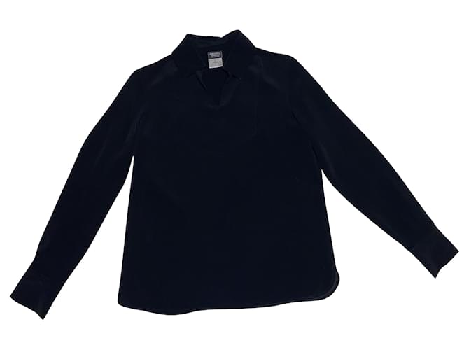 Cambon Chanel Tops Navy blue Polyester Acetate  ref.690199