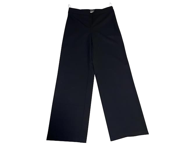 Cambon Chanel Pants, leggings Black Polyester Wool  ref.690207