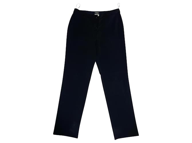 Chanel Pants, leggings Black Cotton Polyester  ref.690208