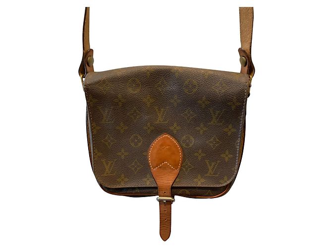 Bolsa de mão Louis Vuitton Cartouchiere em couro marrom