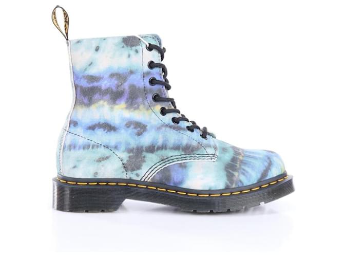 Dr. Martens Boots Blue Leather  ref.690501
