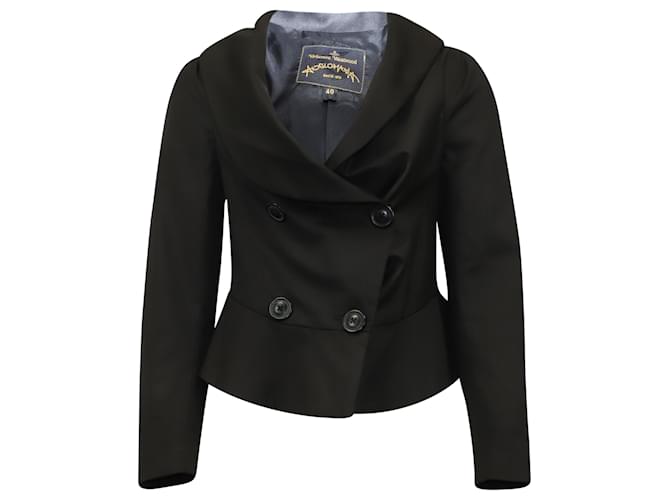 Vivienne Westwood Double Breasted Blazer in Black Polyester  ref.690579