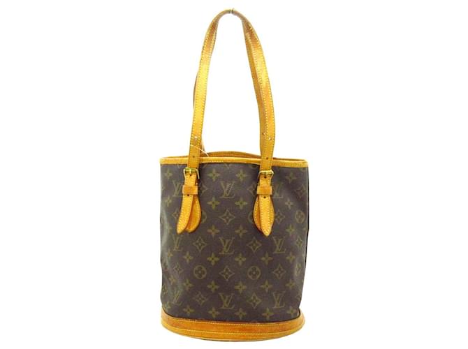 Louis Vuitton Bucket Brown Cloth  ref.690594
