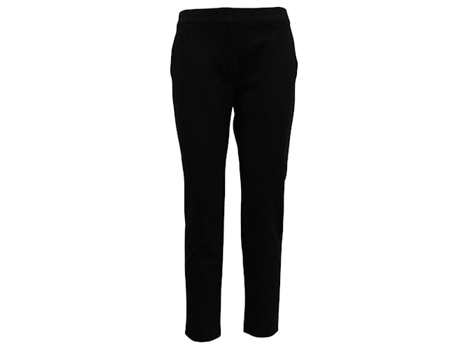 Max Mara Pegno Slim Stretch Trousers in Black Viscose Cellulose fibre  ref.690662