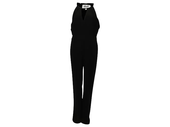 Diane Von Furstenberg Striped Blazer and Pants jumpsuit Black Triacetate Synthetic  ref.690663