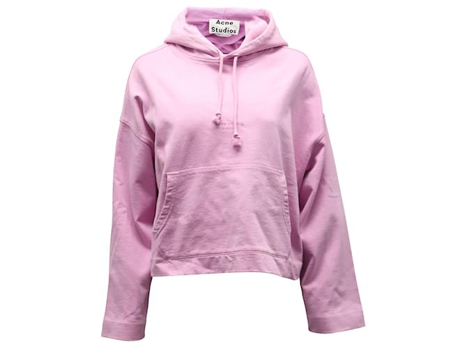 Acne Studios Hooded Sweater in Pink Cotton  ref.690673