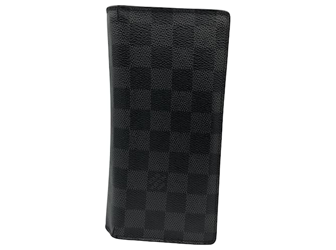 Louis Vuitton Portefeuille Brazza Black Cloth  ref.690878