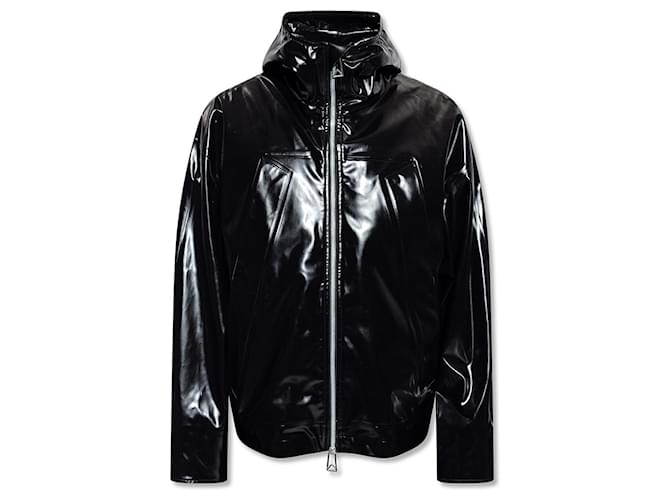 Bottega Veneta bottega veeta black jacket hooded Green Synthetic Cotton  ref.691067