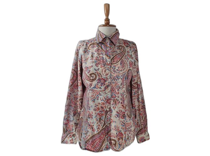 Etro Camicia in cotone ed elastan Multicolore 