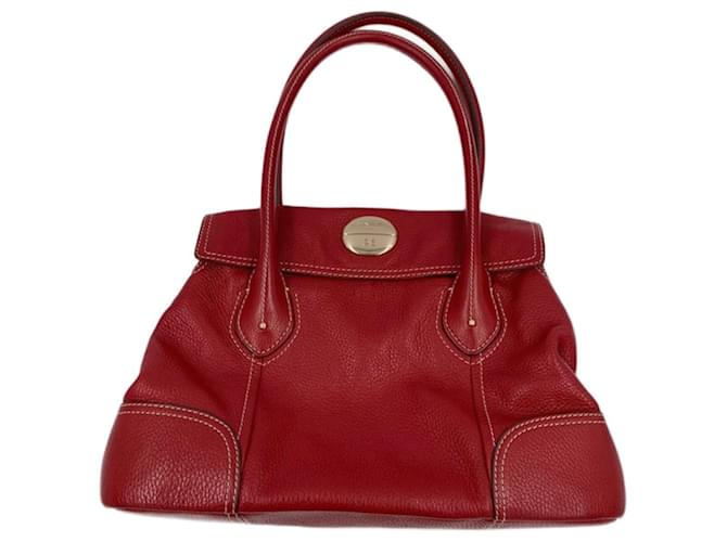 Louyetu Lancel bag Red Leather  ref.691369