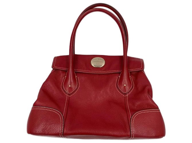 Sac à main Lancel Louyetu en cuir rouge
