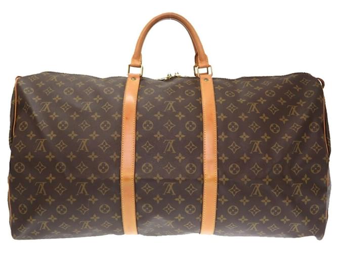 Louis Vuitton Keepall 60 Brown Cloth  ref.691653