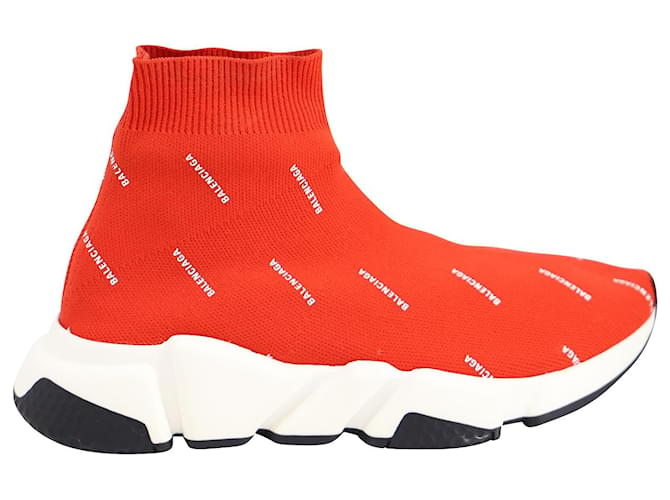Balenciaga x Colette Speed Sneakers in Red Recycled Polyester  ref.691859