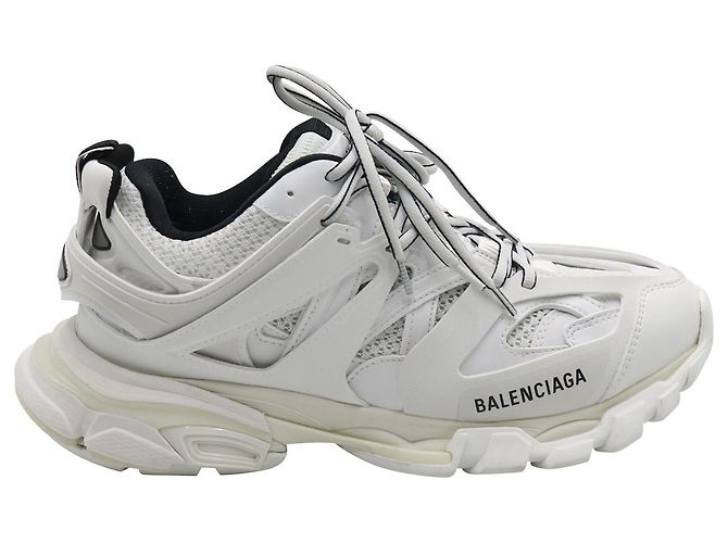 First Balenciaga Track Sneaker in White Polyurethane