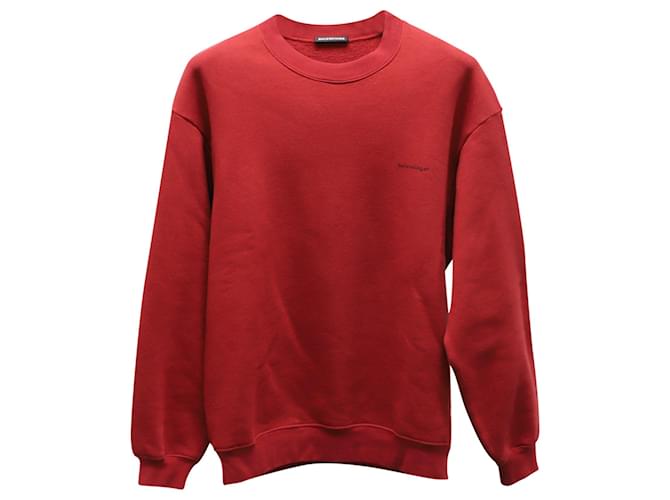 Balenciaga Copyright Sweatshirt in Red Cotton  ref.691906