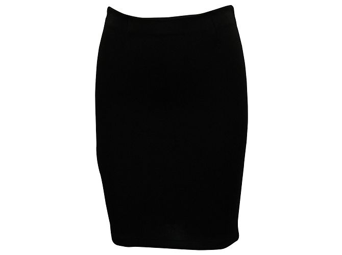 Saia Lápis Prada em Viscose Preta Preto