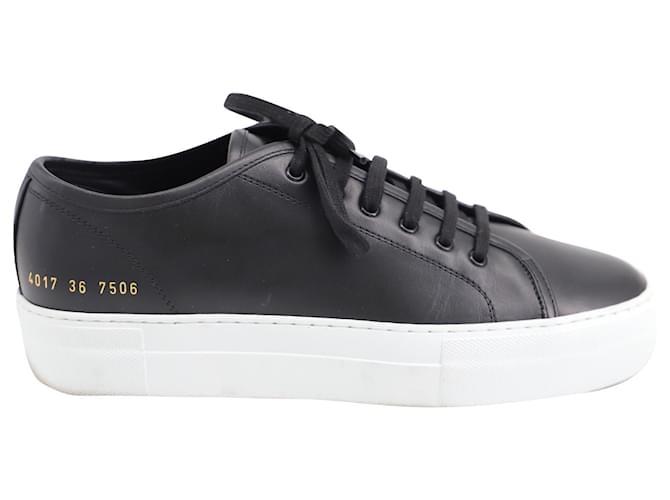 Autre Marque Common Projects Tournament Low Cut Sneakers in Black Leather  ref.691916