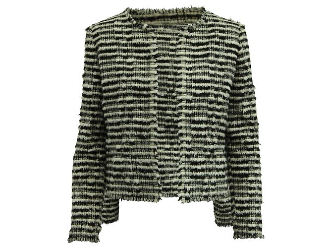 Iro Emotion Tweed Jacket in Black Wool