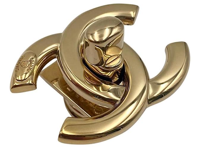 Vintage Chanel Large Shiny CC Logo Brooch