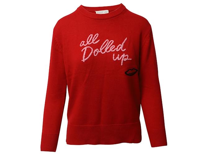 Pull Kate Spade All Dolled Up en laine rouge  ref.691956