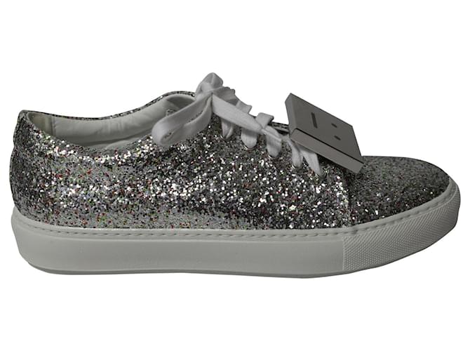 Acne Studios Sneakers Adriana Spark metallizzate in glitter argento Metallico  ref.691964