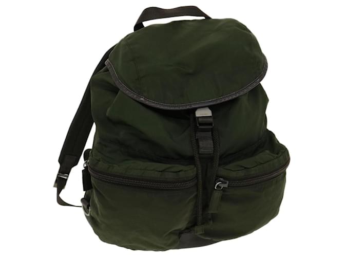 PRADA Backpack Nylon Khaki Auth bs2520  ref.692208