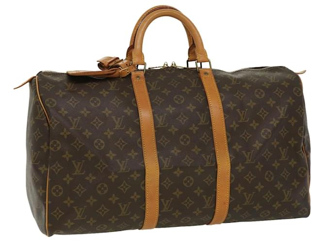 Louis Vuitton Monograma Keepall 50 Boston Bag M41426 Autenticação de LV 32353 Lona  ref.692246
