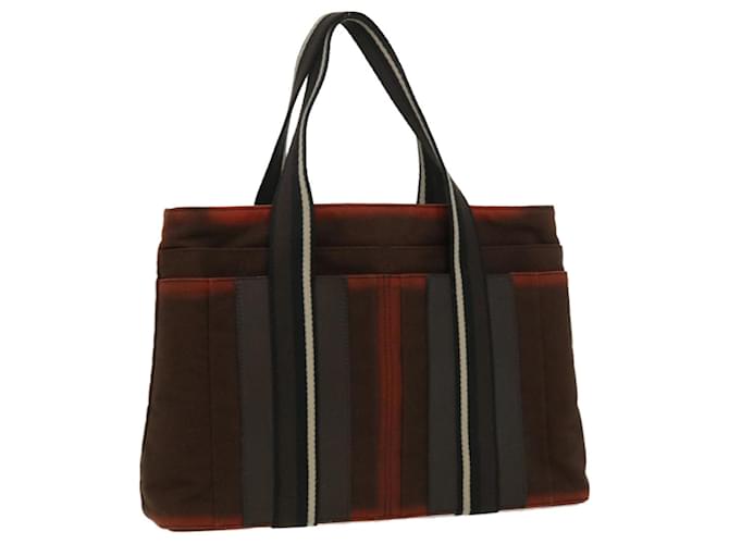 Hermès HERMES Trocha Horizontal Zonal MM Tote Bag Canvas Brown Auth ar7903b Cloth  ref.692309