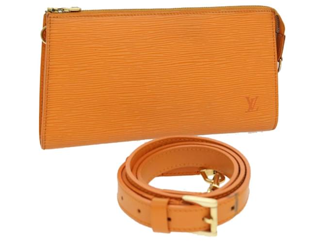 LOUIS VUITTON Epi Pochette Accessoires Pouch Orange Mandarin M5294H Auth 32411 Leather  ref.692313