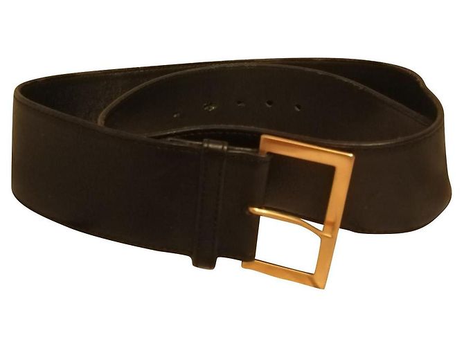 Chanel Black Leather Belt