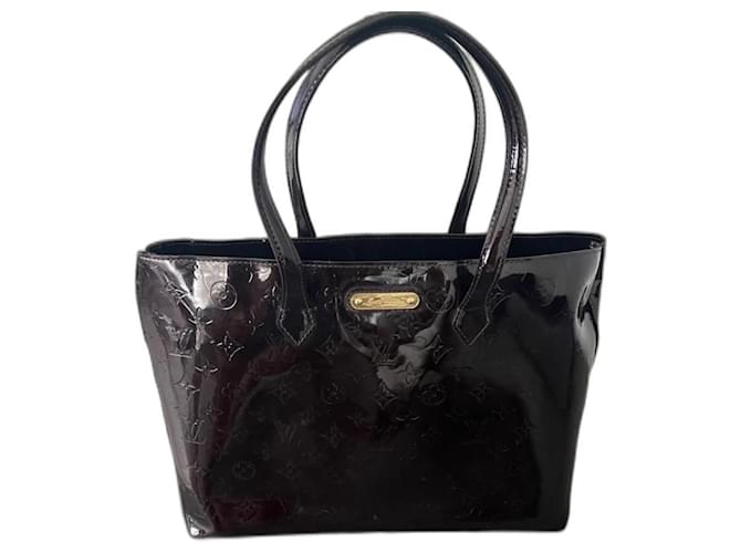 Beverly Louis Vuitton Handbags Dark red Patent leather  ref.692524