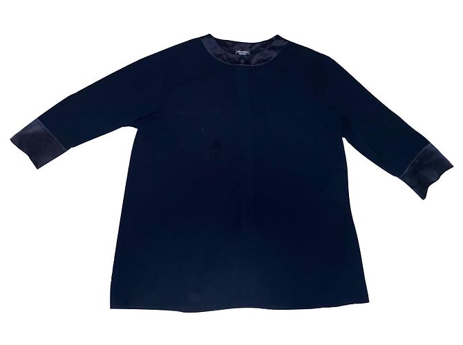 Cambon Chanel Uniformbluse Marineblau Polyester M 