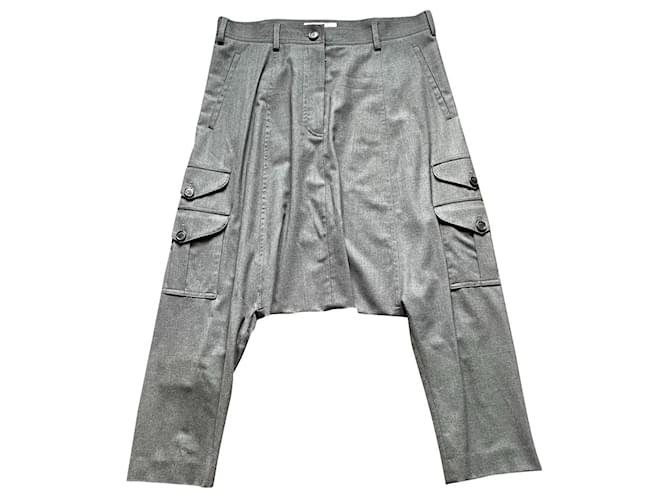 Dior Pants, leggings Grey Wool Elastane  ref.692548