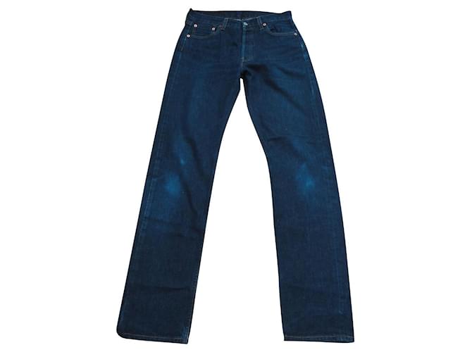 Levi's 501 W 30 l 34 Dark blue Cotton  ref.692577