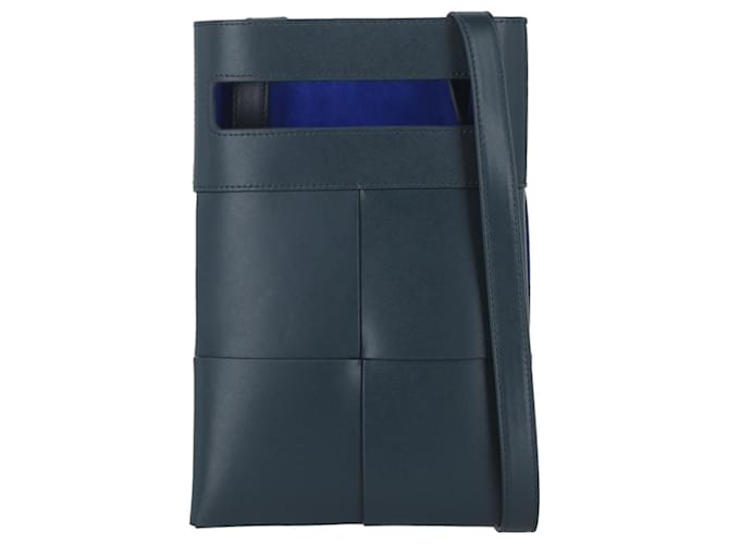 Bottega Veneta Intrecciato Leather Crossbody Bag Blue Pony-style calfskin  ref.692813