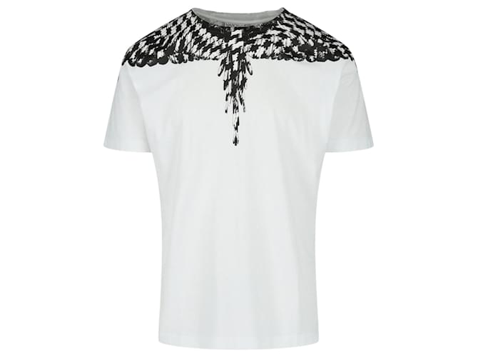 Autre Marque Camiseta de algodón con estampado de alas de Marcelo Burlon Blanco  ref.692859