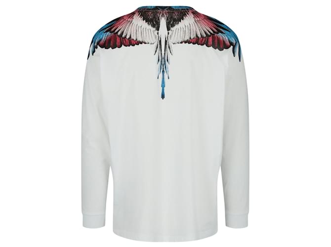 Autre Marque Marcelo Burlon Wings Langarm-T-Shirt Rot Baumwolle  ref.692861