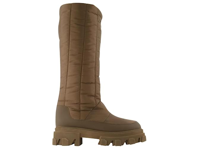Autre Marque Tall Puffer Boots in Khaki Poly Green  ref.692889