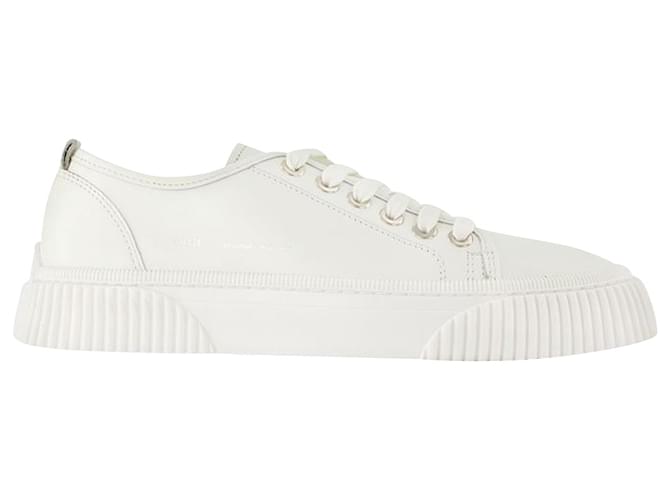 Autre Marque Low-Top Logo Sneakers in White Leather  ref.693117