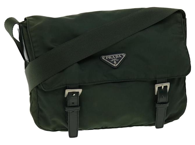 PRADA Shoulder Bag Nylon Khaki Auth ki2421  ref.693369
