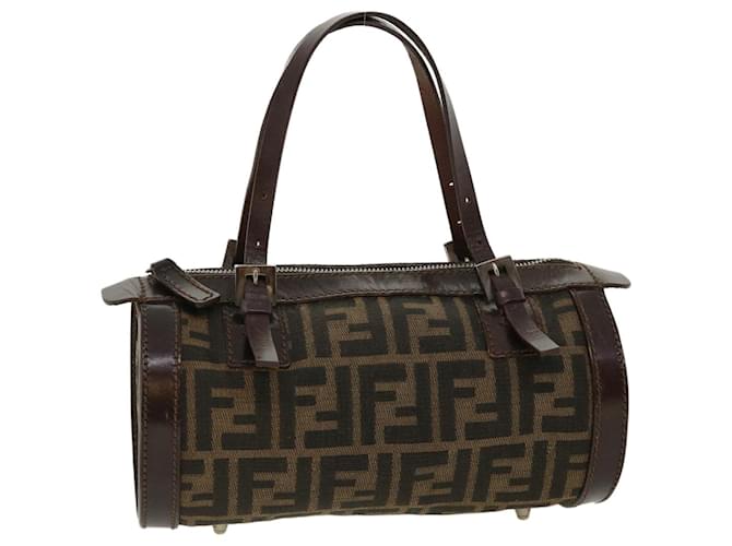 Fendi Vintage Convertible Boston Bag Zucca Canvas Small